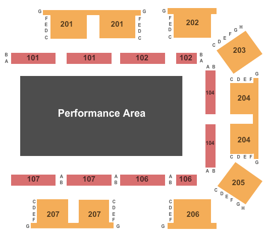 Charlotte Harbor Event & Conference Center Gala of  the Royal Horses Seating Chart